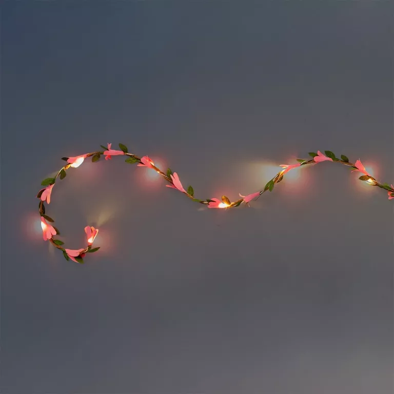 GIRLANDA ŚWIETLNA LAMPKI LED OZDOBNE NA BATERIE LILIE - 20 LAMPEK - 250CM