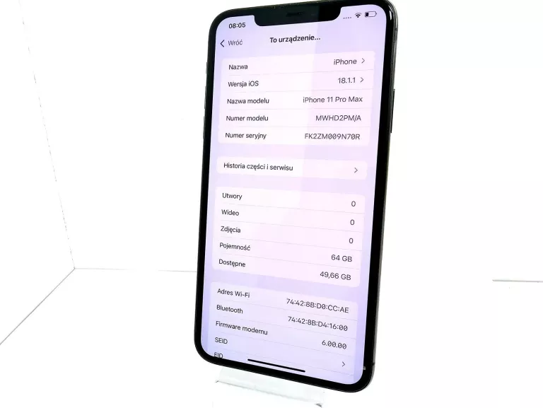 TELEFON IPHONE 11 PRO MAX 64GB 78% BATERIA