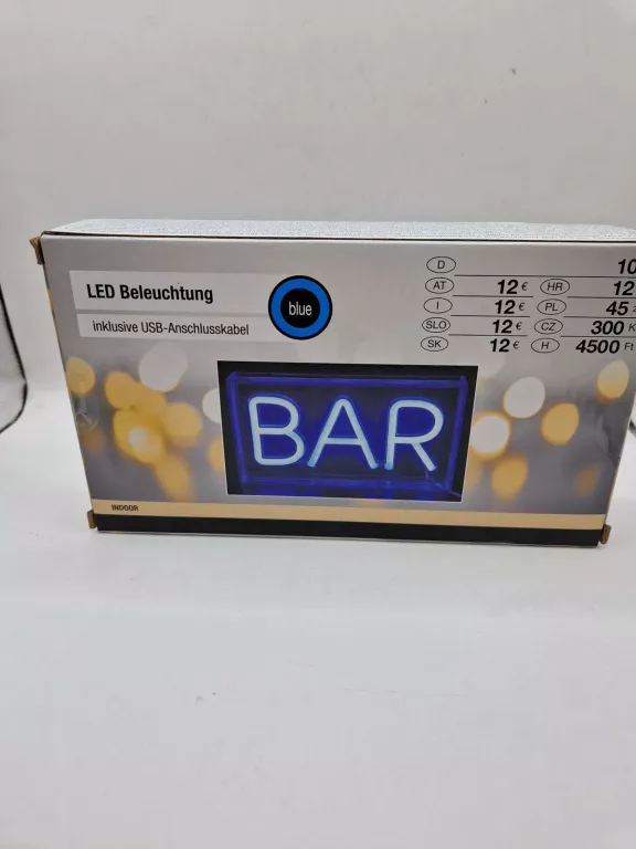 NEON LED BAR STAN IDEALNY, NIEODPAKOWANY