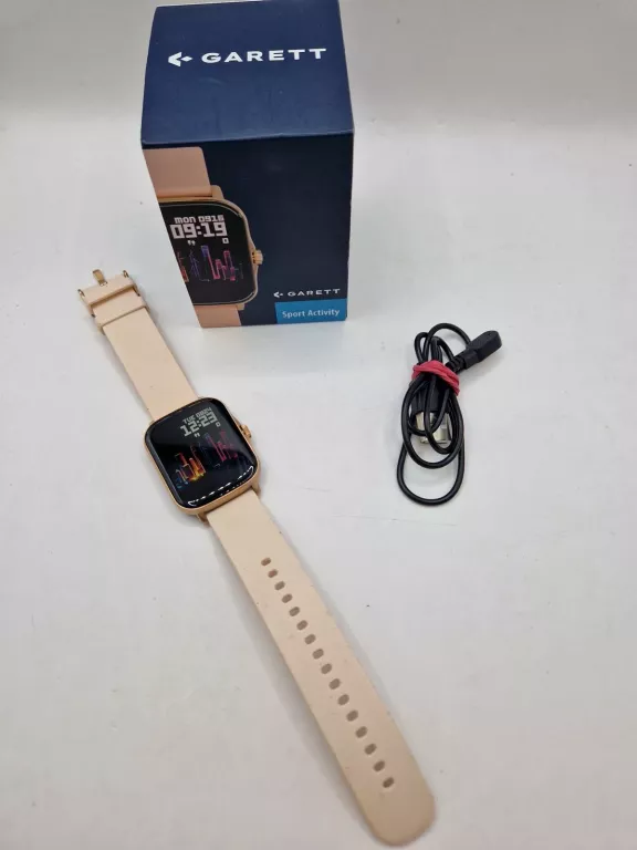SMARTWATCH GARETT SPORT ACTIVITY GT ZŁOTY KOMPLET