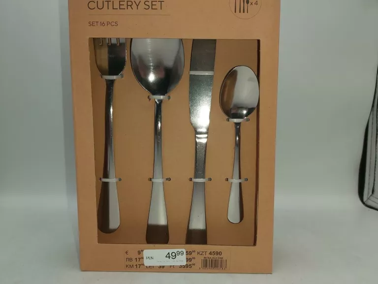 SZTUĆCE SINSAY HOME CUTLERY SET SREBRNY KOLOR 16 SZT