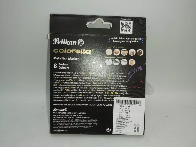 METALICZNY MARFKER PELIKAN COLORELLA 8 SZT