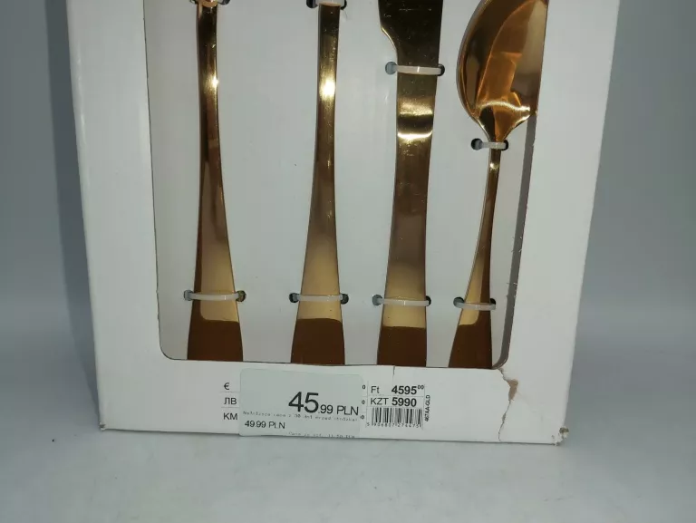 SZTUĆCE SINSAY HOME CUTLERY SET KOLOR ZŁOTY 16 SZT