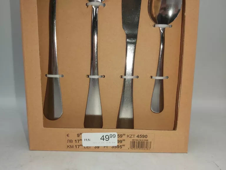 SZTUĆCE SINSAY HOME CUTLERY SET SREBRNY KOLOR 16 SZT