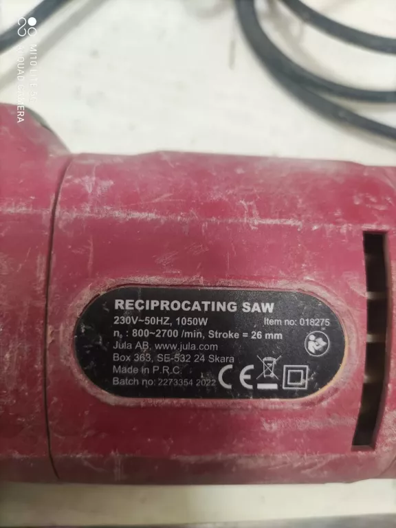 PIŁA PILARKA SZABLASTA 230 V 1050 W MEEC TOOLS