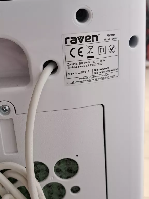KLIMATYZATOR RAVEN EK001