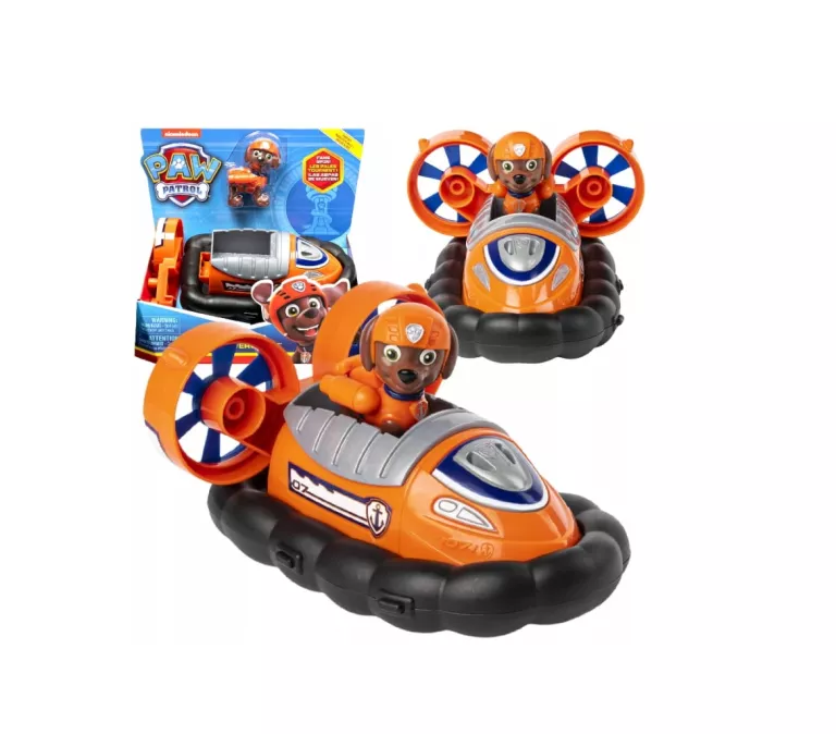 PSI PATROL PODUSZKOWIEC POJAZD RATUNKOWY FIGURKA PIESKA ZUMY PAW PATROL