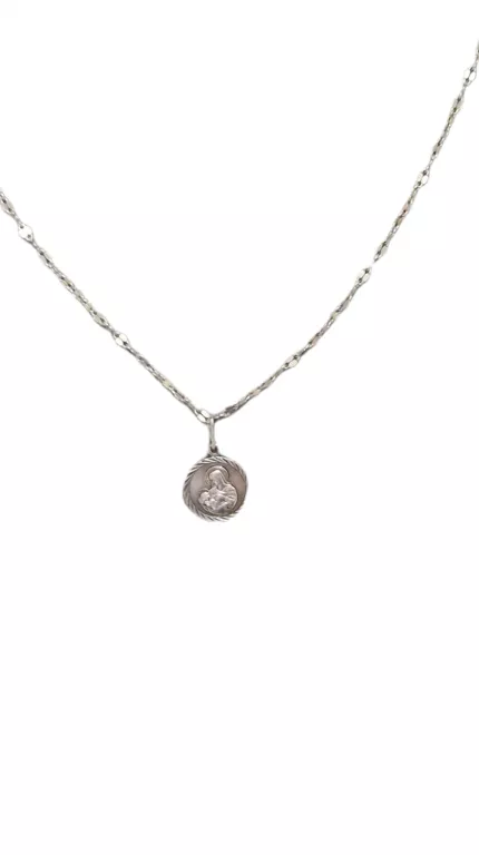SREBRNY ŁAŃCUSZEK Z MEDALIKIEM P.925 3,63 G DŁ 55 CM