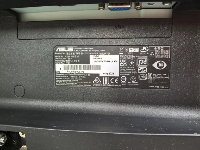 MONITOR LED ASUS VY249HE 23,8 " 1920 X 1080 PX IPS / PLS