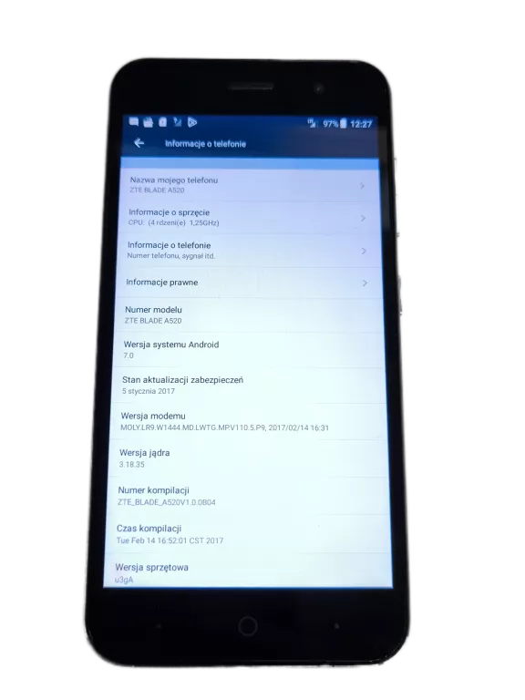 TELEFON ZTE BLADE A520 SAM TEL