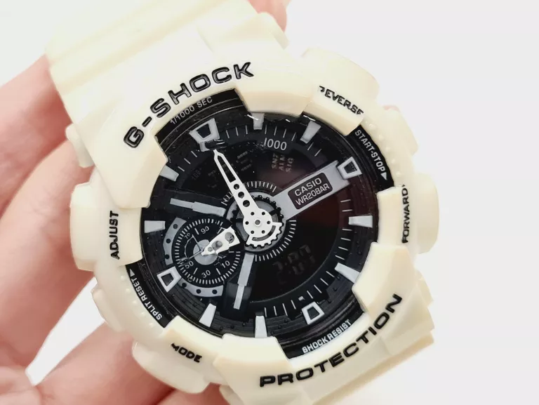 ZEGAREK MĘSKI CASIO BIAŁY 20BAR