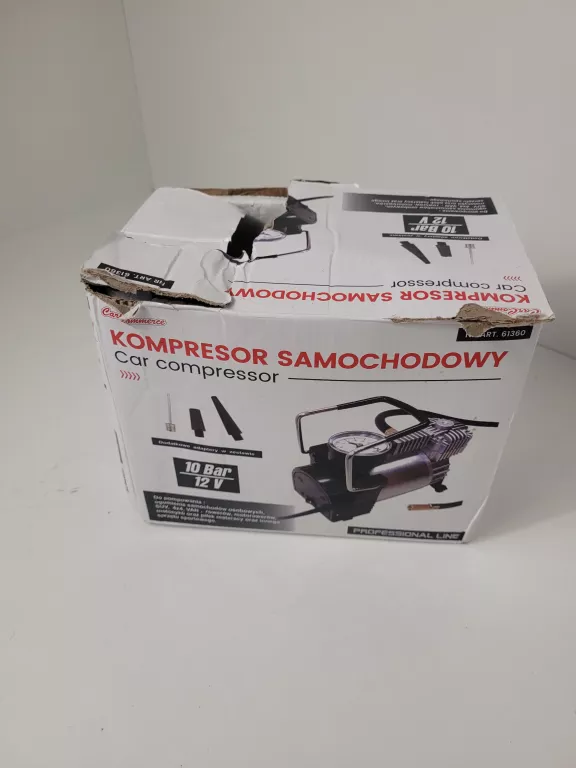 KOMPRESOR SAMOCHODOWY METALOWY 12V 10 BAR