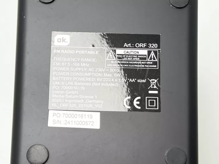 RADIO OK. ORF 320