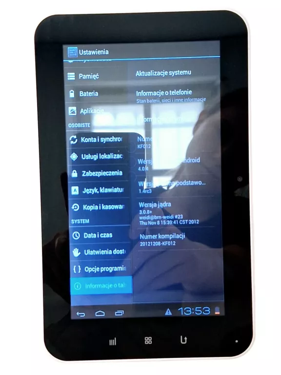 TABLET FUNTAB 7.0 KF012 + ŁADOWARKA