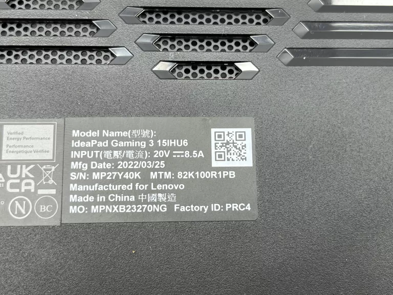 LAPTOP GAMINGOWY LENOVO IDEAPAD GAMING 3 15IHU6 16GB