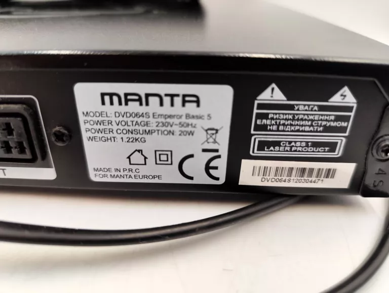 DVD MANTA DVD064S + PILOT