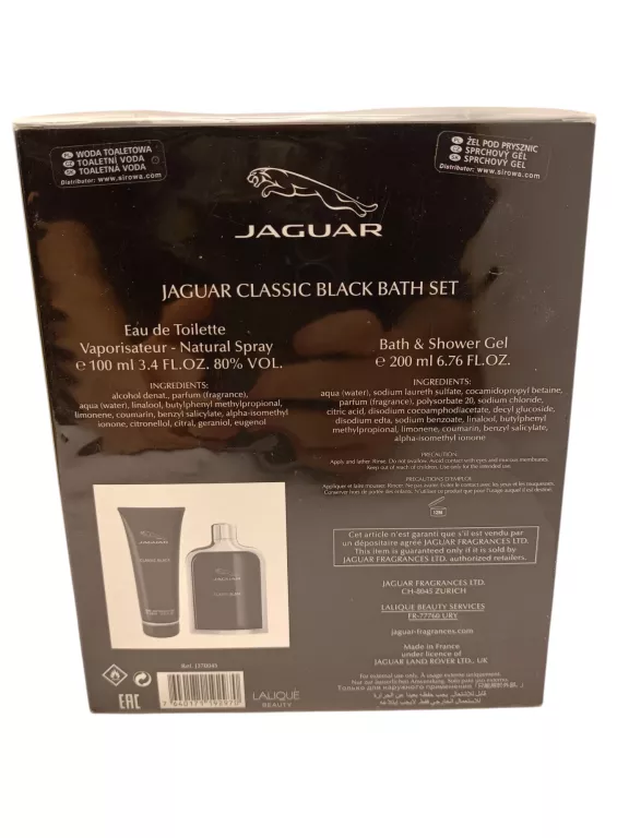 ZESTAW ŻEL POD PRYSZNIC + WODA TOALETOWA JAGUAR CLASSIC BLACK BATH SET