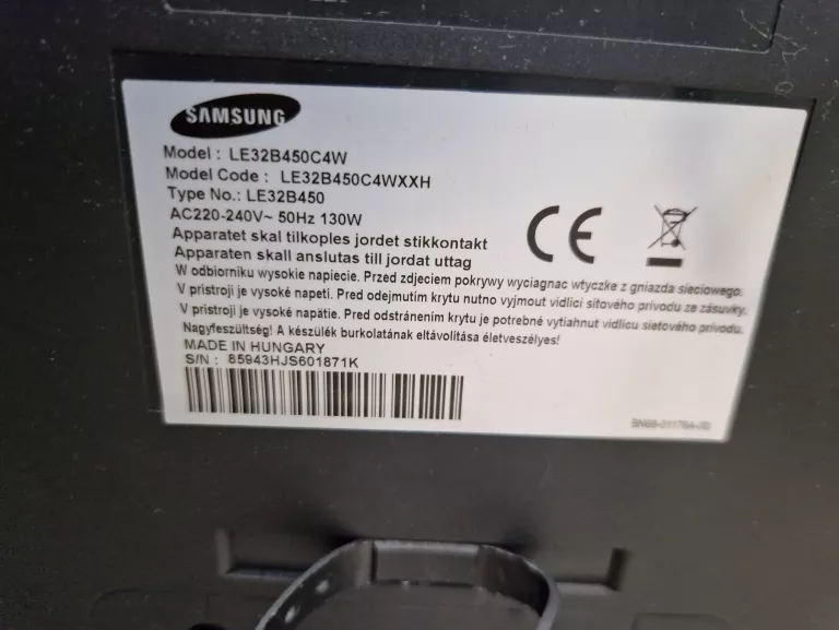 TELEWIZOR LCD SAMSUNG LE32B450 + PILOT