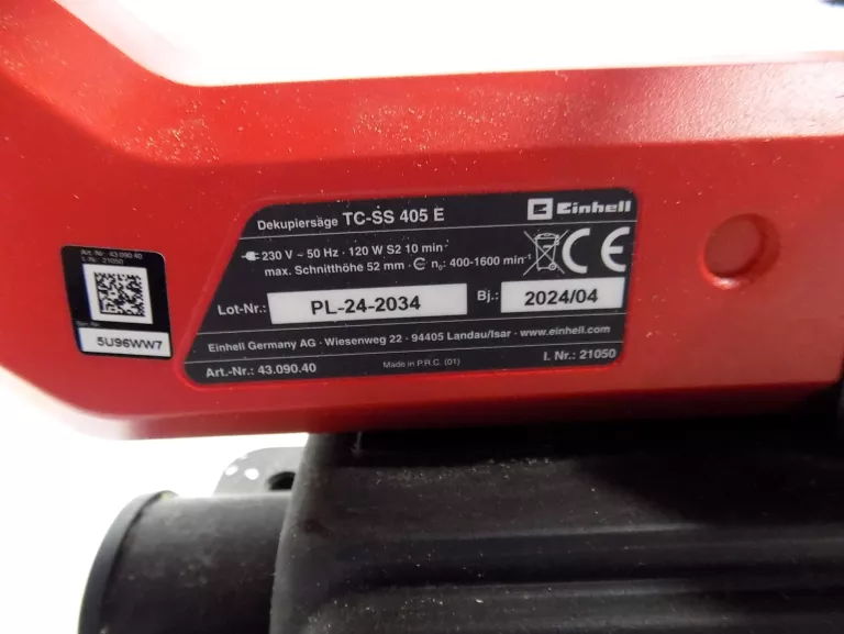 PIŁA WŁOSOWA WYRZYNARKA EINHELL TC-SS 405 E 120W