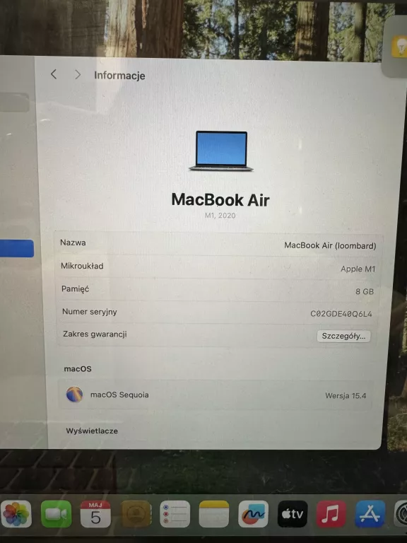 LAPTOP APPLE M1 2020 256GB/8GB