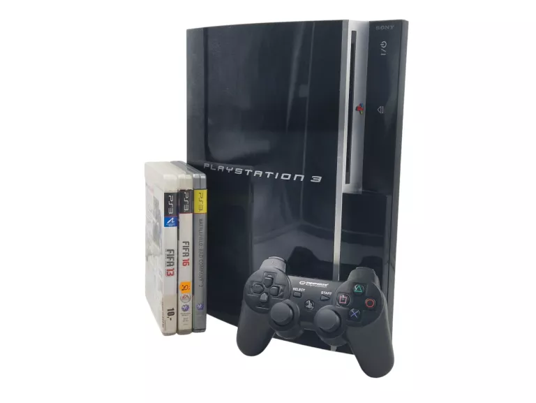 KONSOLA SONY PLAYSTATION 3 FAT CECHL04 80 GB + KONTROLER + 3 GRY