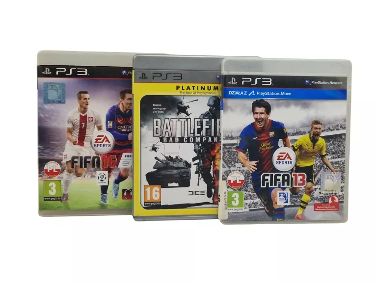 KONSOLA SONY PLAYSTATION 3 FAT CECHL04 80 GB + KONTROLER + 3 GRY