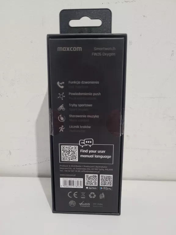 SMARTWATCH MAXCOM MODEL OXYGEN PRO (FW26) ZESTAW JAK NOWY