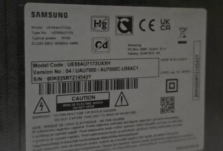 TV SAMSUNG UE55AU7172U