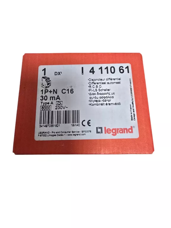 LEGRAND WYŁĄCZNIK RÓŻNICOWO-NADPRĄDOWY 2P C16A C 16A TYP A