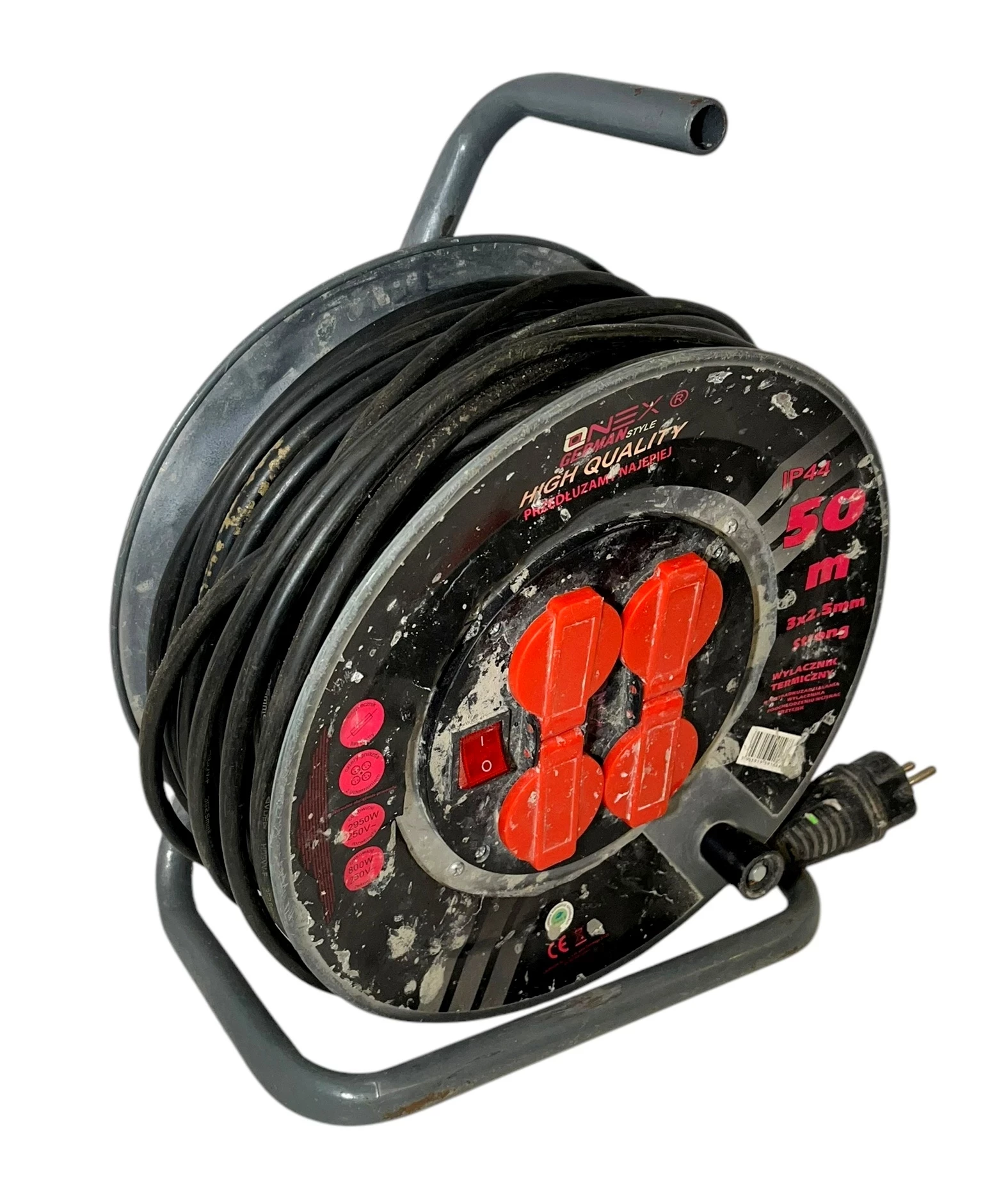 przedluzacz-bebnowy-onex-50m-3x25-4-szt-gniazd-czarny-ean-gtin-5904107709864