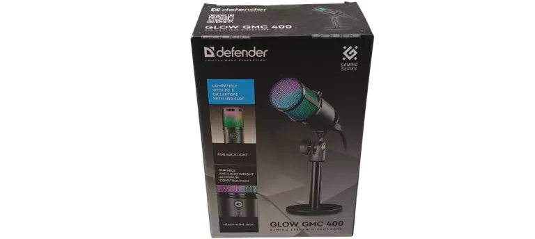 MIKROFON DEFENDER GLOW GMC 400 USB RGB