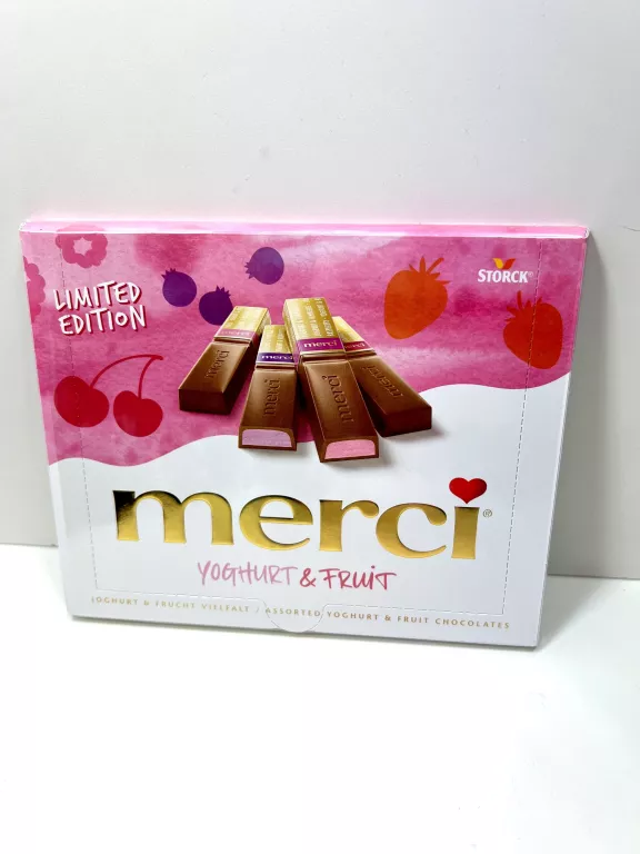 MERCI LIMITOWANA EDYCJA CZEKOLADKI JOGURTOWO-OWOCOWE WYJĄTKOWY SMAK 250G