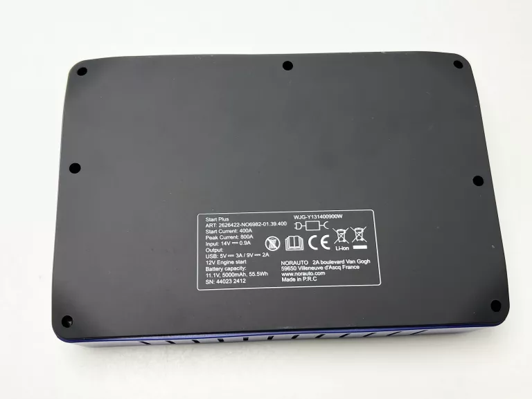 URZĄDZENIE ROZRUCHOWE BOOSTER NORAUTO START PLUS 12V 15000MAH 800A