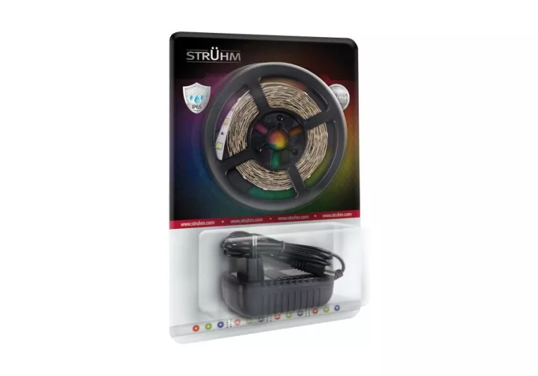 TAŚMA PASEK LED LATE 5M RGB IP65 ZESTAW STRUHM