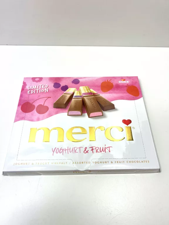 MERCI LIMITOWANA EDYCJA CZEKOLADKI JOGURTOWO-OWOCOWE WYJĄTKOWY SMAK 250G