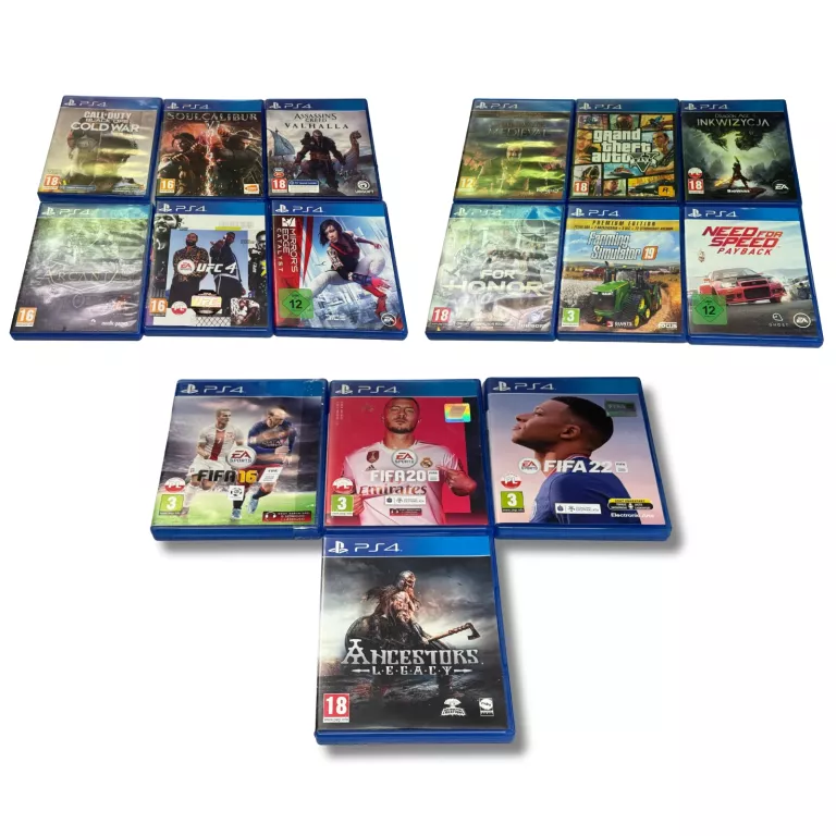 ZESTAW GIER PS4 16 SZT
