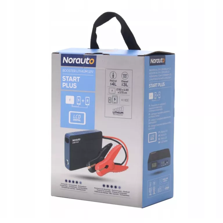 URZĄDZENIE ROZRUCHOWE BOOSTER NORAUTO START PLUS 12V 15000MAH 800A