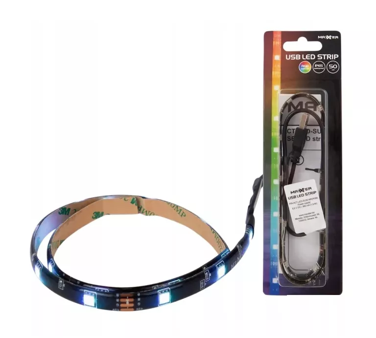 TAŚMA LED MAXXTER WIELOKOLOROWA 50 CM