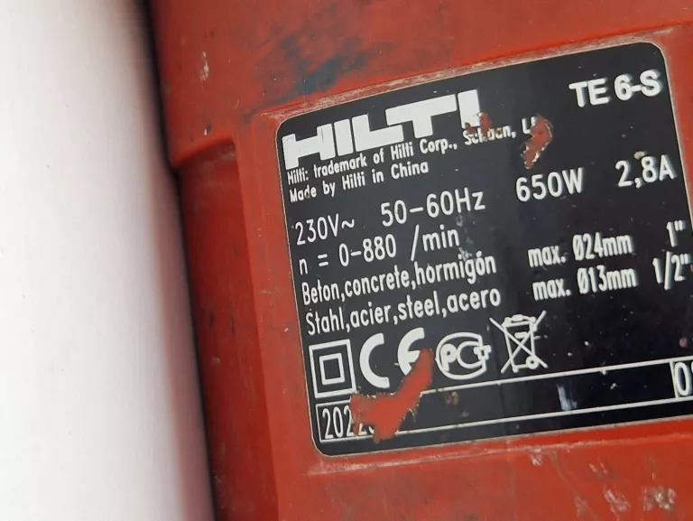 MŁOTOWIERTARKA HILTI TE6-S 2022 ROK OPIS!!!