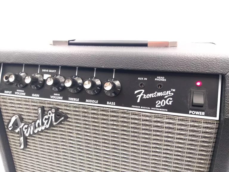 WZMACNIACZ GITAROWY FENDER FRONTMAN 20G 20W TRANZYSTOROWY AUX SŁUCHAWKOWE