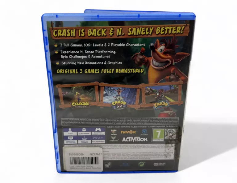 GRA PS4 CRASH BANDICOOT N'SANE TRILOGY