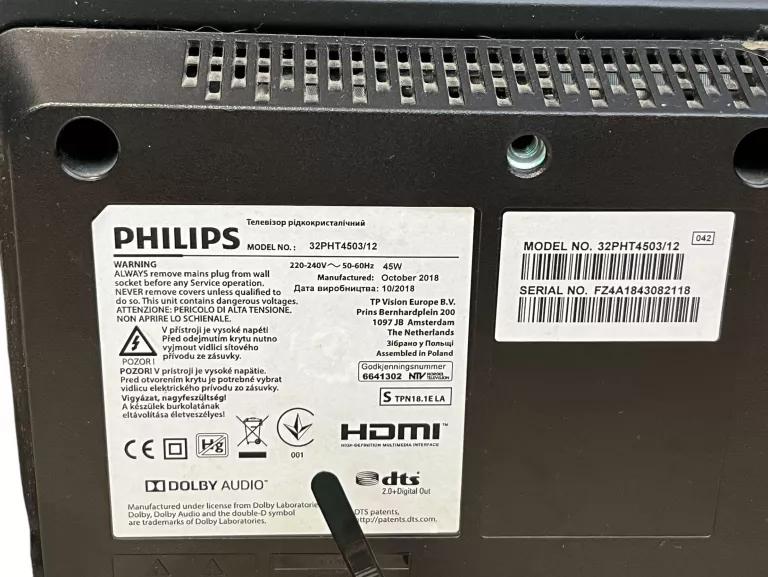 TELEWIZOR LED PHILIPS 32PHS4503/12 32" CZARNY