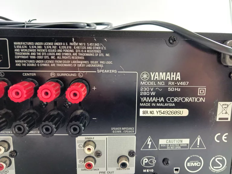 AMPLITUNER YAMAHA RX-V467 5.1 CZARNY