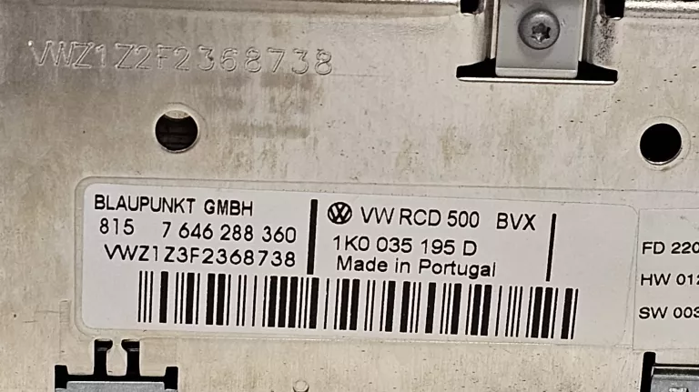 RADIO BLAUPUNKT VW RCD 500