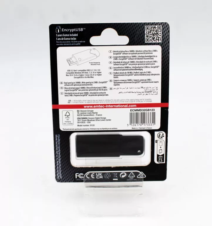 EMTEC B120 CLICK SECURE PAMIĘĆ USB 32