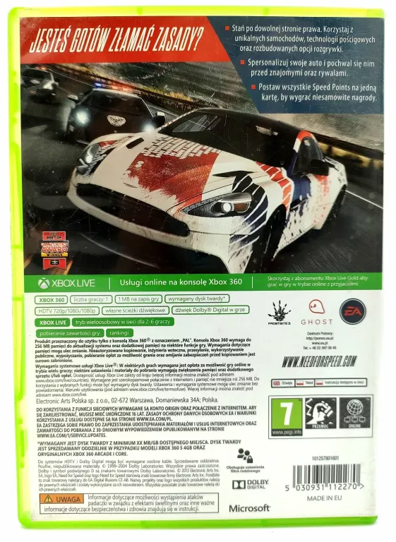 NEED FOR SPEED RIVALS XBOX360
