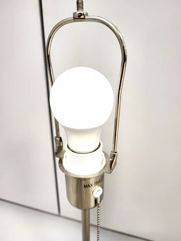 IKEA ARSTID LAMPA STOŁOWA, NIKLOWANO/BIAŁY, 55CM