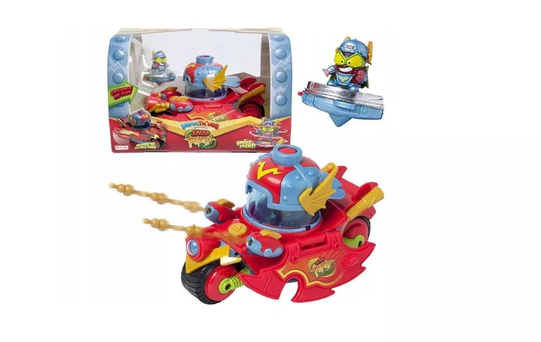 POTĘŻNY ZESTAW SUPER ZINGS THINGS SPEED FURY POJAZD + KID FURY