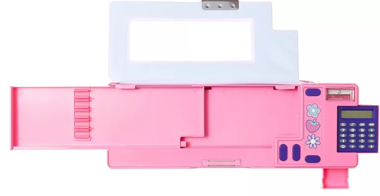 SMIGGLE SZKOLNY PIÓRNIK DLA DZIEWCZĄT Z KALKULATOREM I TEMPERÓWKĄ