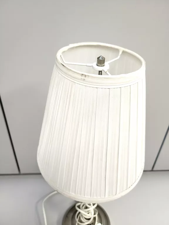 IKEA ARSTID LAMPA STOŁOWA, NIKLOWANO/BIAŁY, 55CM